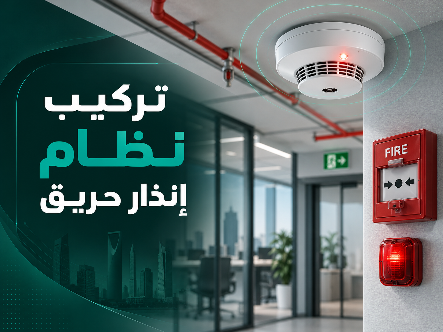 تركيب نظام إنذار حريق