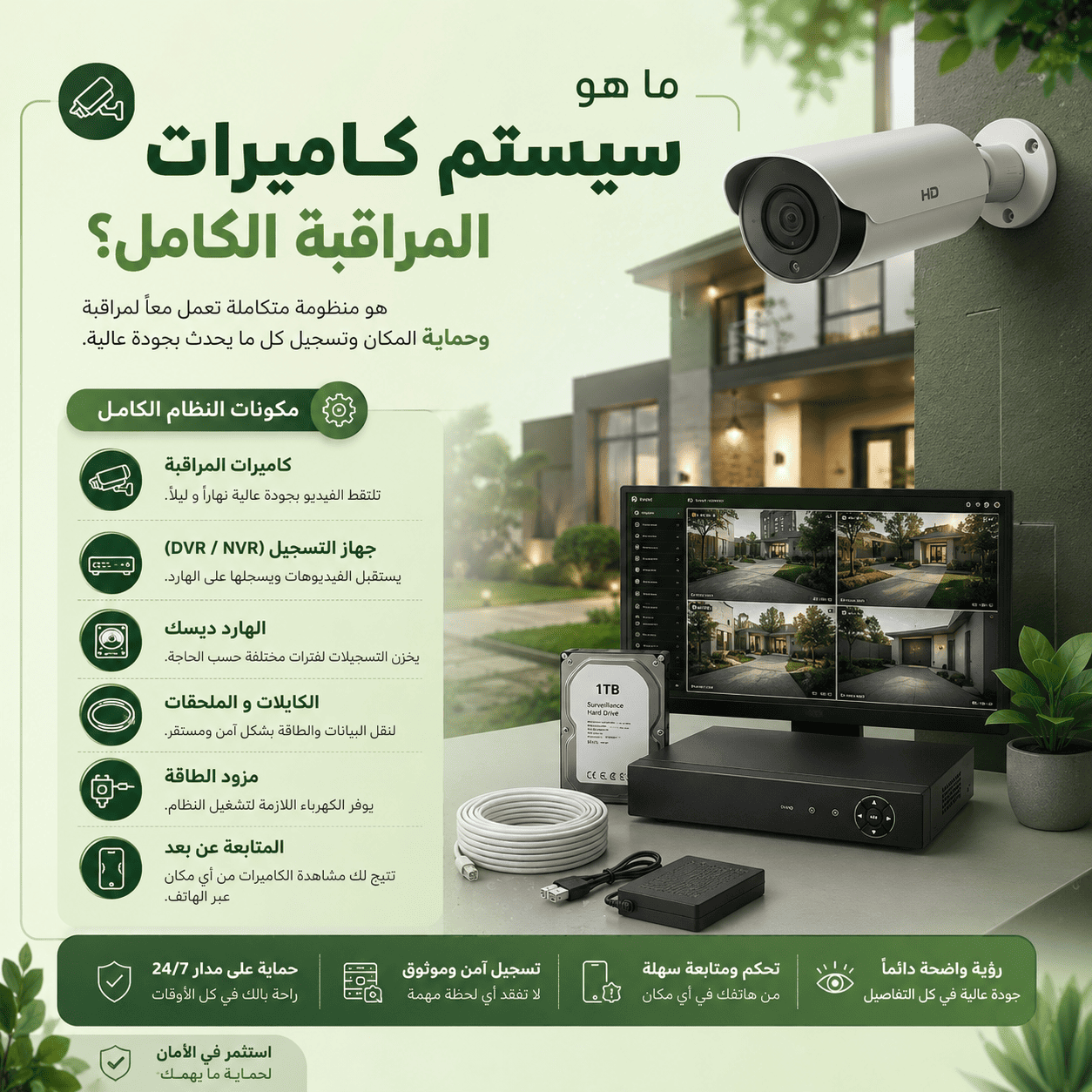 سيستم كاميرات مراقبة كامل: لماذا أصبح ضرورة اليوم؟