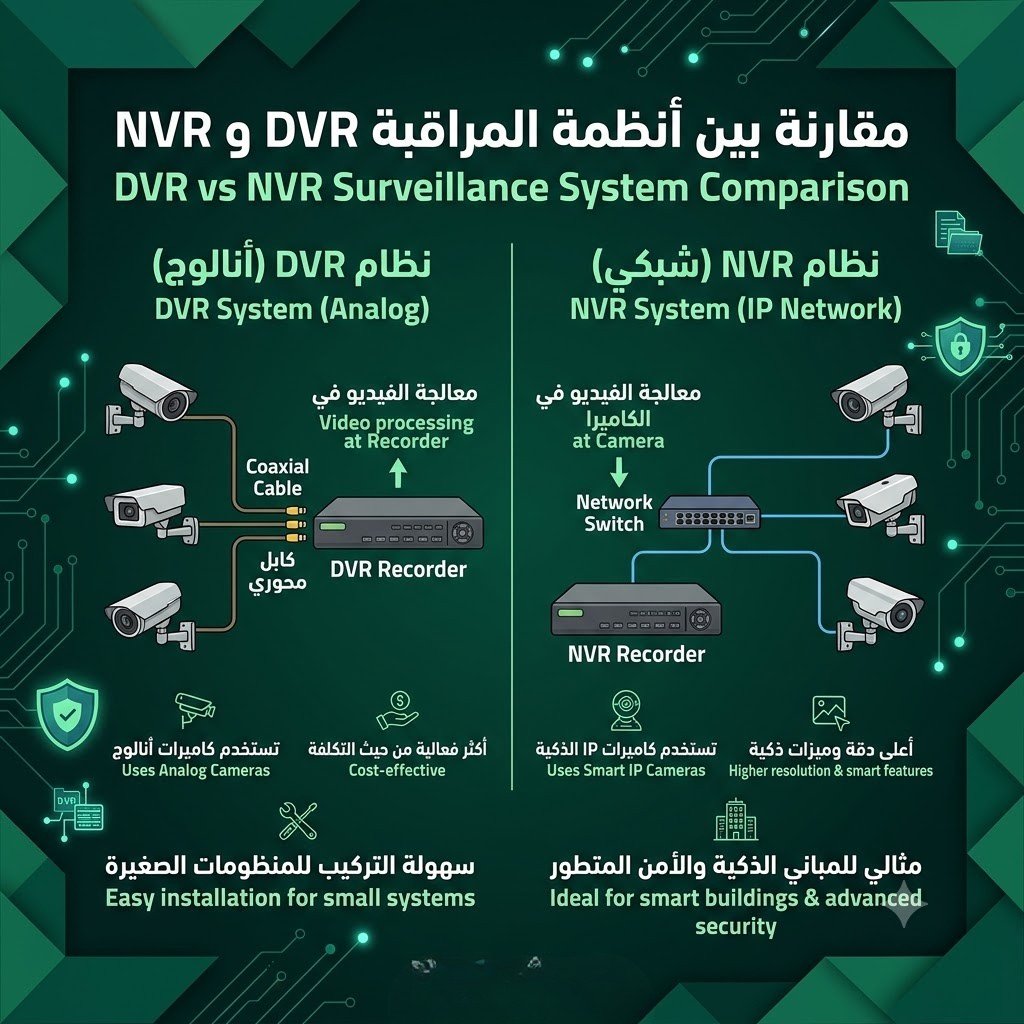 الفرق بين DVR و NVR