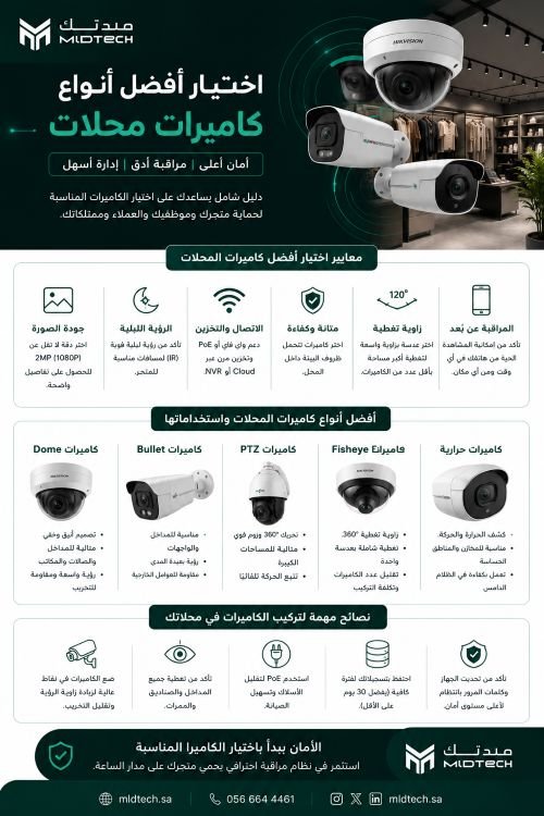 اختيار أفضل أنواع كاميرات محلات