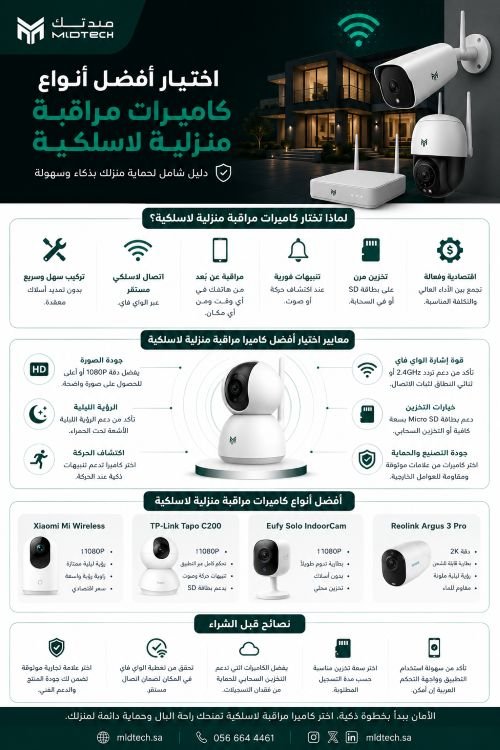 اختيار أفضل أنواع كاميرات مراقبة منزلية لاسلكية