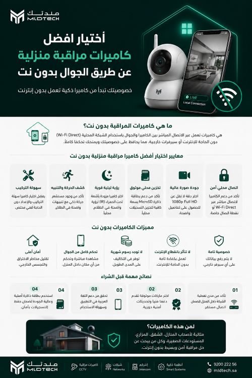 اختيار افضل كاميرات مراقبة منزلية عن طريق الجوال بدون نت