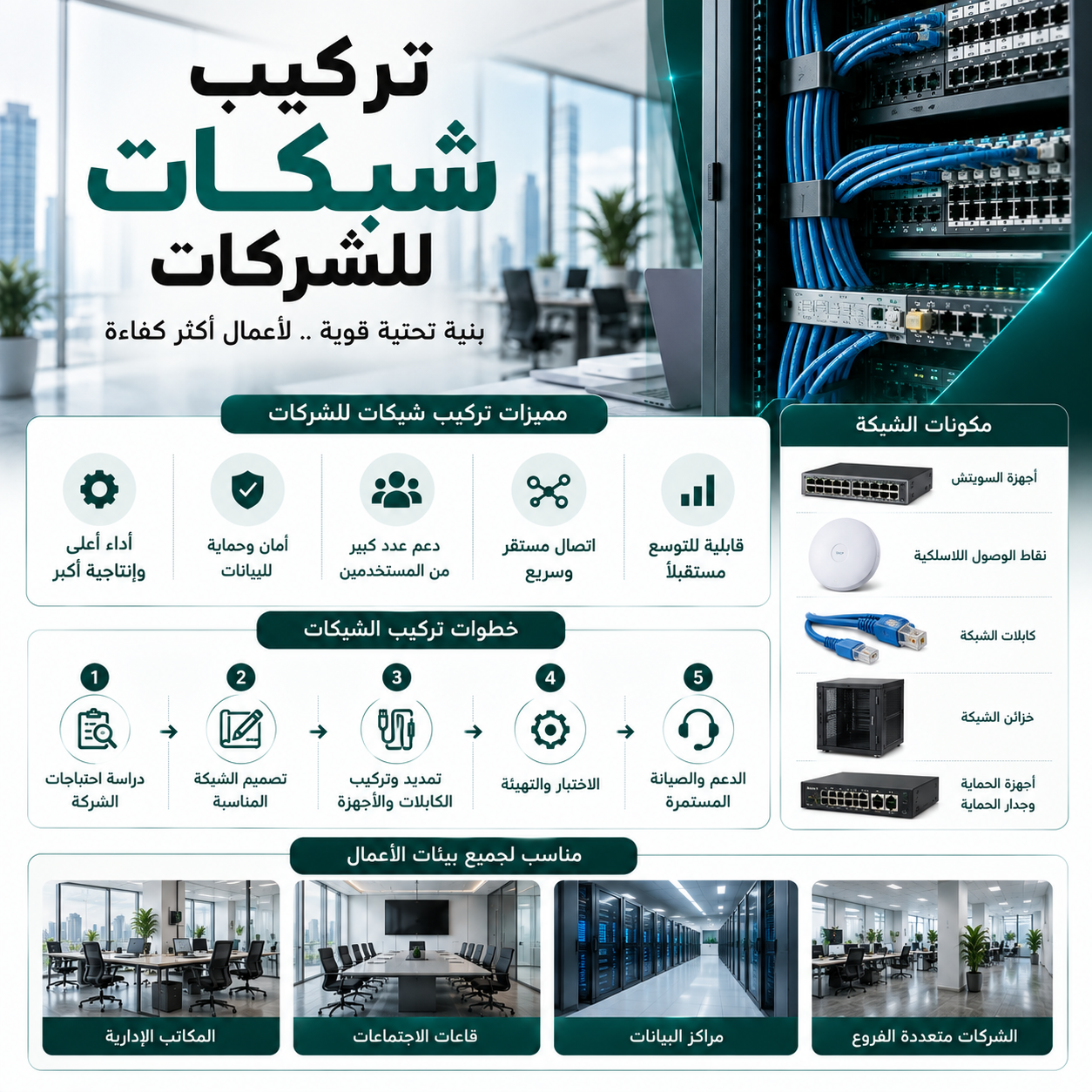 تركيب شبكات للشركات