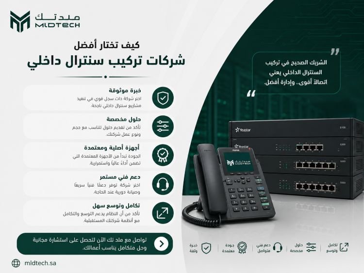 كيف تختار أفضل شركات تركيب سنترال داخلي